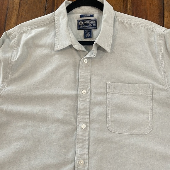American Rag men’s casual button up down shirt short sleeve sized XL - Picture 8 of 8